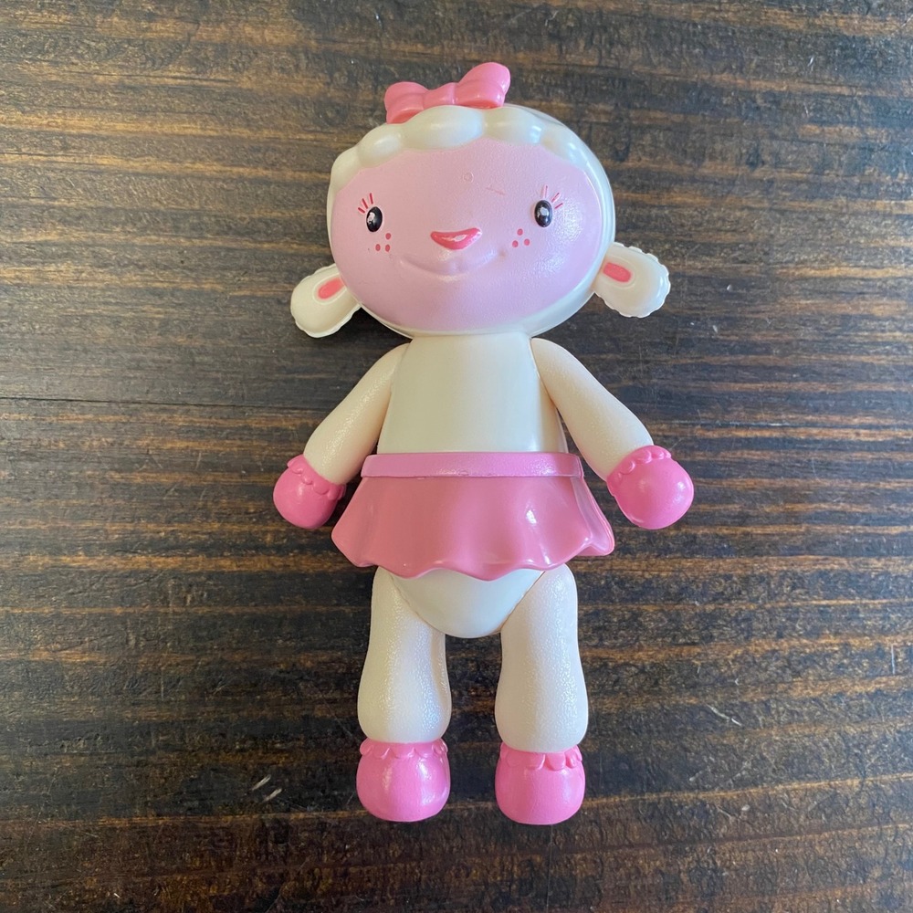 Just Play Disney Doc McStuffins Lambie Ballerina PVC Action Figure Pink White 5"